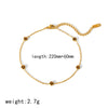 Titanium Steel Geometric Rose Anklet For Women's Jewelry