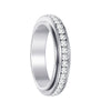 Titanium Steel Geometric Rotatable Decompression Ring With Electroplating For Unisex And Women