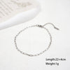 Titanium Steel Geometric Round Chain Anklet Stackable Multi Layer Unisex Foot Accessories Four Piece Set