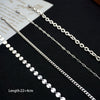 Titanium Steel Geometric Round Chain Anklet Stackable Multi Layer Unisex Foot Accessories Four Piece Set
