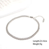Titanium Steel Geometric Round Chain Anklet Stackable Multi Layer Unisex Foot Accessories Four Piece Set