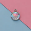 Titanium Steel Geometric Round Fish Scale Jewelry Accessories Pendant