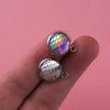 Titanium Steel Geometric Round Fish Scale Jewelry Accessories Pendant