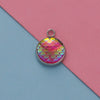 Titanium Steel Geometric Round Fish Scale Jewelry Accessories Pendant