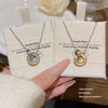 Titanium Steel Geometric Shaped Diamondencrusted Women's Luxury Clavicle Chain Necklace