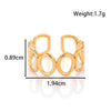 Titanium Steel Geometric Simple Cold Style Opening Adjustable Handpiece With Electroplating