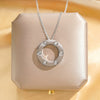 Titanium Steel Geometric Sixdiamond Set Women's Clavicle Necklace With Cross Chain