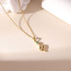Titanium Steel Geometric Snake Pendant Necklace With Electroplating For Women