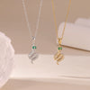 Titanium Steel Geometric Snake Pendant Necklace With Electroplating For Women