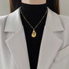 Titanium Steel Geometric Specialshaped Electroplated Clavicle Necklace For Women