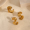 Titanium Steel Geometric Spiral Sshaped Women's Niche Design Electroplated Ring
