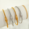 316L Stainless Steel Geometric Spring Snake Chain Magnetic Suction Elastic Women's Bracelet With Electroplating