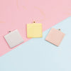 Titanium Steel Geometric Square Outer Hole Engraved And Electroplated Pendant Jewelry Accessories