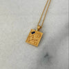 Titanium Steel Geometric Square Plate Multipendant Necklace With Electroplating