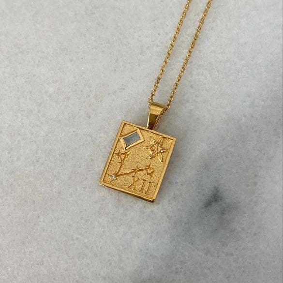 Titanium Steel Geometric Square Plate Multipendant Necklace With Electroplating