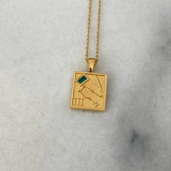Titanium Steel Geometric Square Plate Multipendant Necklace With Electroplating