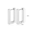 Titanium Steel Geometric Square Rectangular Ushape Electroplated Women's Simple Style Earrings