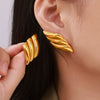 316L Stainless Steel Geometric Square Wings Shaped Earrings Electroplated 18K Gold Light Luxury Fashion