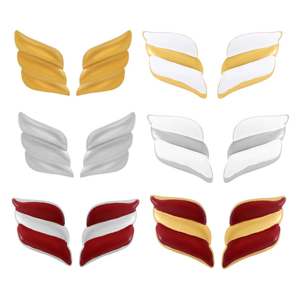 316L Stainless Steel Geometric Square Wings Shaped Earrings Electroplated 18K Gold Light Luxury Fashion