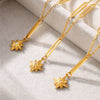 316L Stainless Steel Geometric Star Pendant Necklace For Women Light Luxury Electroplating Design