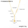 316L Stainless Steel Geometric Star Pendant Necklace For Women Light Luxury Electroplating Design