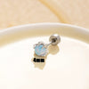 Titanium Steel Geometric Style Dragon Ball Dragon Claw Ear Nails For Women With Precious Stones