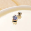 Titanium Steel Geometric Style Dragon Ball Dragon Claw Ear Nails For Women With Precious Stones