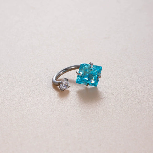 Titanium Steel Geometric Style Earrings With Zirconia