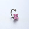 Titanium Steel Geometric Style Earrings With Zirconia
