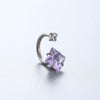 Titanium Steel Geometric Style Earrings With Zirconia