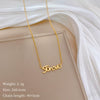 Titanium Steel Geometric Style Electroplated Necklace For Unisex