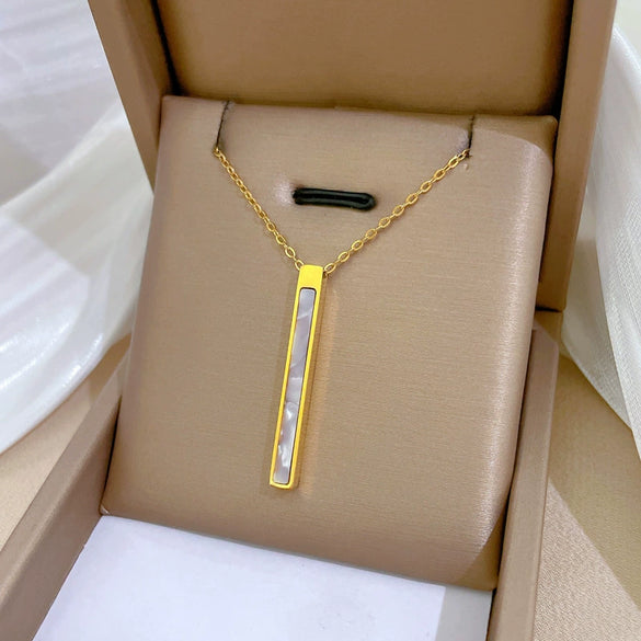 Titanium Steel Geometric Style Electroplated Necklace Unisex