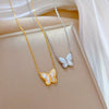 Titanium Steel Geometric Style Electroplated Necklace