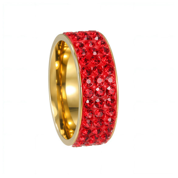 Titanium Steel Geometric Style Electroplated Ring For Men And Women