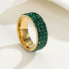Titanium Steel Geometric Style Electroplated Ring For Men And Women