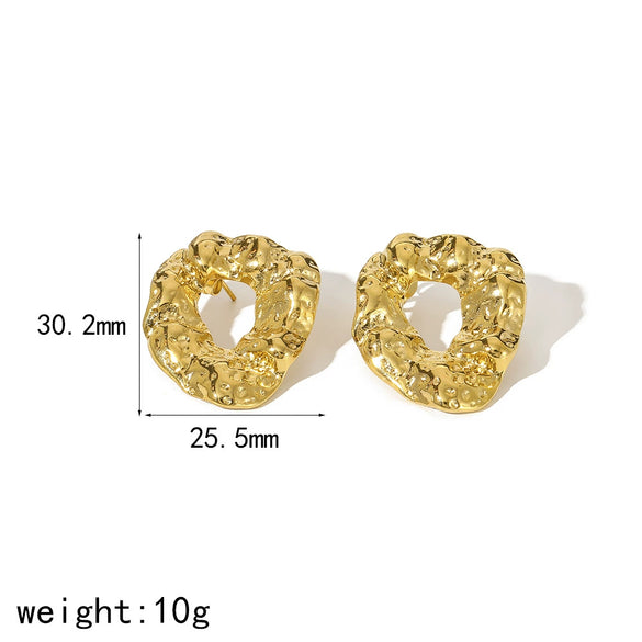 Titanium Steel Geometric Style Electroplated Women's Earrings