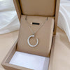 Titanium Steel Geometric Style Furnace Real Gold Plated Necklace With Zircon And Diamond Accents For Unisex
