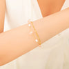 Titanium Steel Geometric Style Light Luxury Electroplated Double Layer Natural White Stone Bracelet For Women