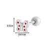 Titanium Steel Geometric Style Piercing Earrings With Electroplating For Women