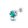 Titanium Steel Geometric Style Piercing Earrings With Electroplating For Women