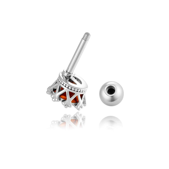 Titanium Steel Geometric Style Piercing Earrings With Electroplating For Women