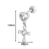 Titanium Steel Geometric Style Piercing Earrings With Electroplating For Women