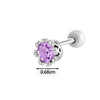 Titanium Steel Geometric Style Piercing Earrings With Electroplating For Women