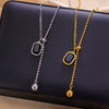 Titanium Steel Geometric Tassel Splicing Cross Chain Women's Electroplated Clavicle Necklace