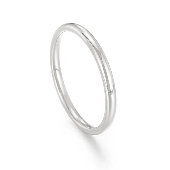 Titanium Steel Geometric Thin Ring For Women Light Luxury Simple Design With Electroplating