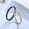 Titanium Steel Geometric Thin Ring For Women Light Luxury Simple Design With Electroplating