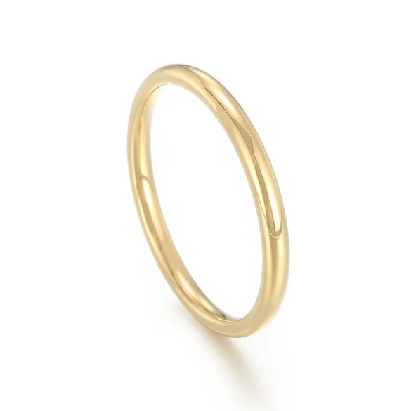 Titanium Steel Geometric Thin Ring For Women Light Luxury Simple Design With Electroplating