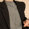 Titanium Steel Geometric Triangle Pendant Clavicle Chain Jewelry Highend Style Electroplated