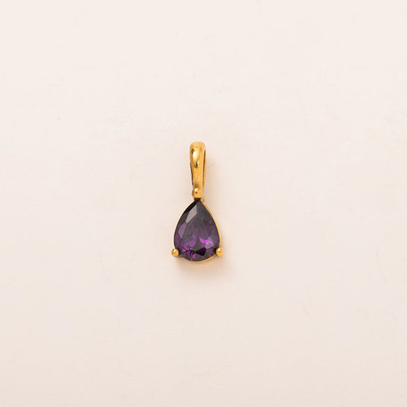 Titanium Steel Geometric Twelve Birthstone Necklace With Electroplating And O Word Chain