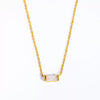 Titanium Steel Geometric Twelve Birthstone Zircon Necklace For Ladies With Electroplating Treatment